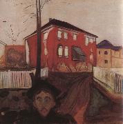 Edvard Munch Red oil painting on canvas